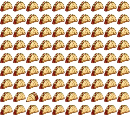 Desafio visual desafia internautas a localizar taco diferente em apenas 10 segundos