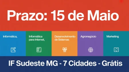 Última chance: inscrições para 1.320 vagas grátis em cursos técnicos EaD no IF Sudeste MG terminam amanhã
