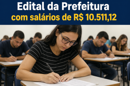 Prefeitura encerra amanhã inscrições de concurso com 80 vagas e salários de até R$ 10,5 mil