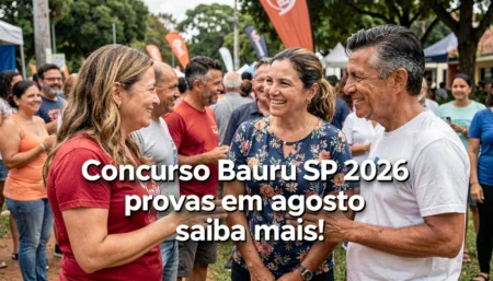 Concurso Bauru SP 2026: provas confirmadas para agosto, confira os detalhes Concurso Bauru SP 2026: provas confirmadas para agosto, confira os detalhes