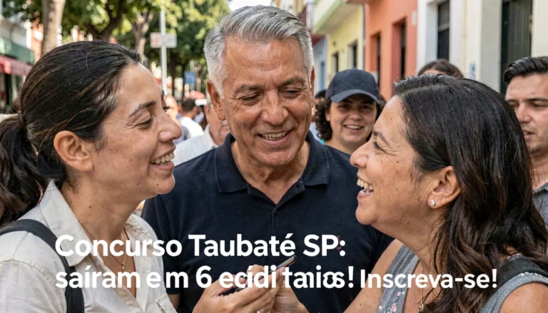 Concurso Taubaté SP: 239 vagas em 6 editais abertos – inscreva-se até 9 de agosto